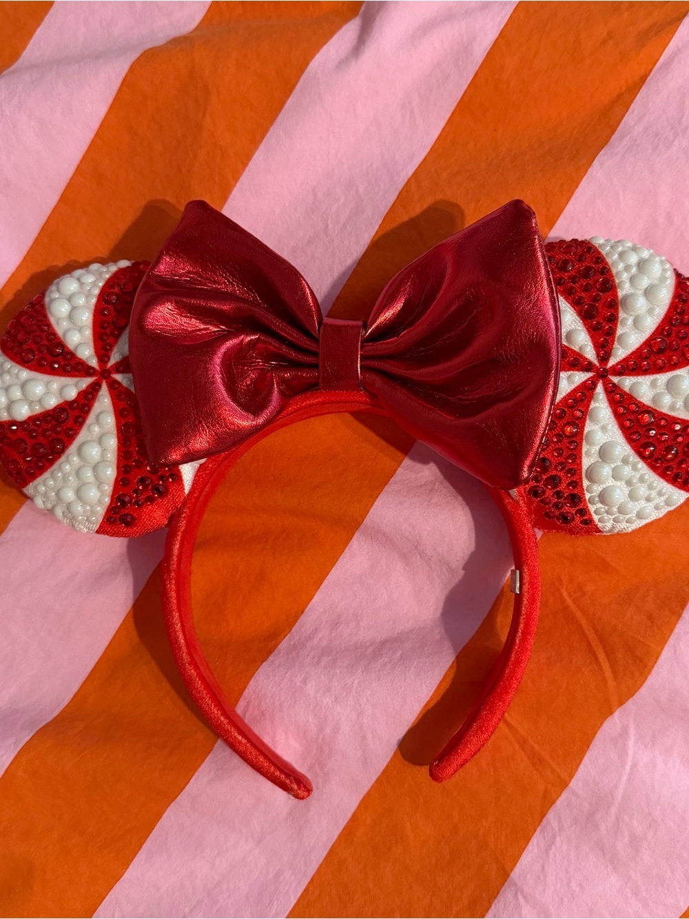 Baublebar Candy Cane Swirl Peppermint Disney Minnie Ears